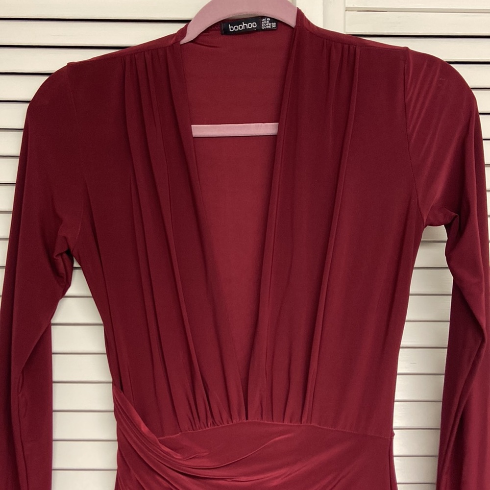 Red Boohoo cocktail dress